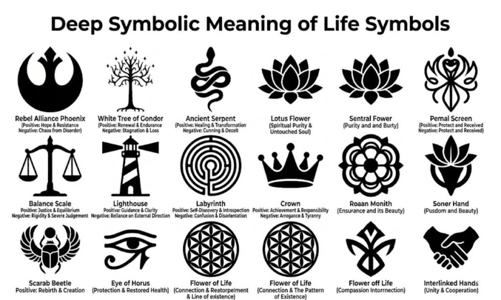 Deep Symbolic Meaning of Life Symbols