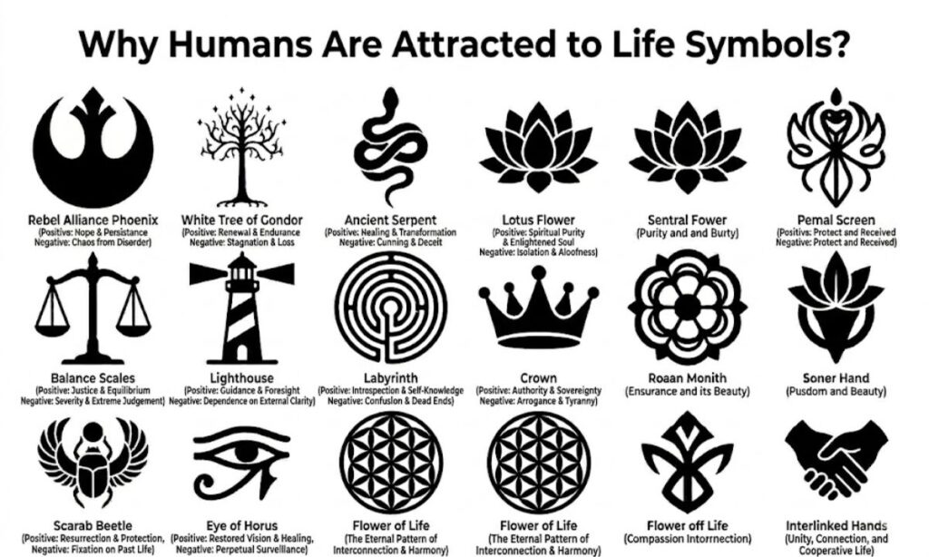 Why Humans Are Attracted to Life Symbols?