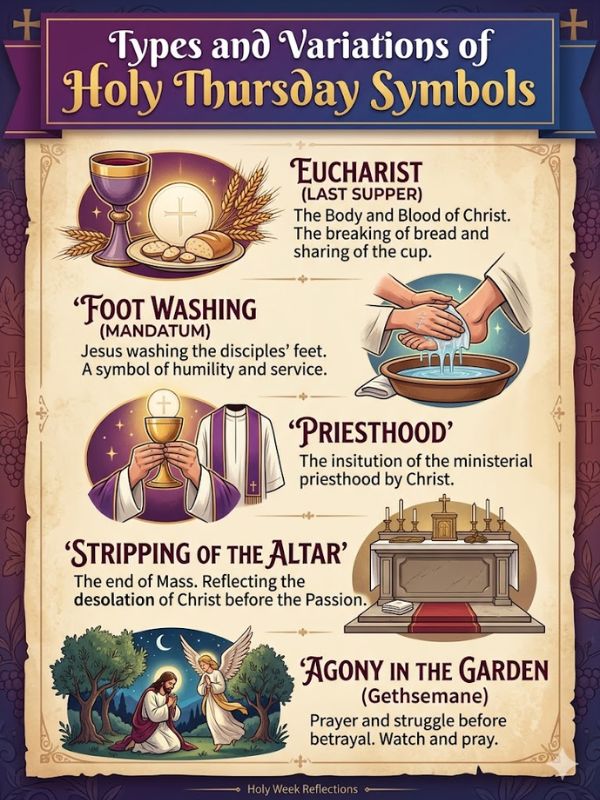 Types and Variations of Holy Thursday Symbols